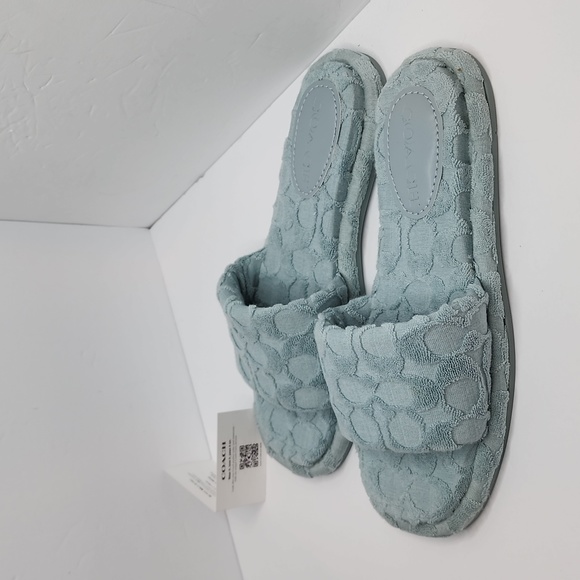 ⭐️COACH 💯 NWT, "BRIDGETT TERRY" SLIDERS/SHOES, THE SIZE=7.5 LADIES, AQUA COLOR - Picture 3 of 16